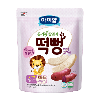 [타임세일] 아이얌 유기농쌀과자 자색고구마떡뻥(30g)